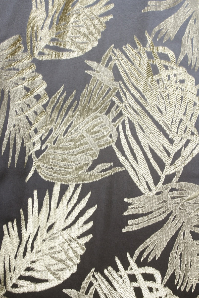 Metallic Palm Ombre Racer Back Long Dress