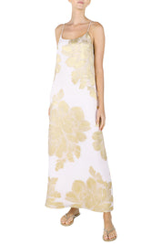 Metallic Big Flower Cami Dress
