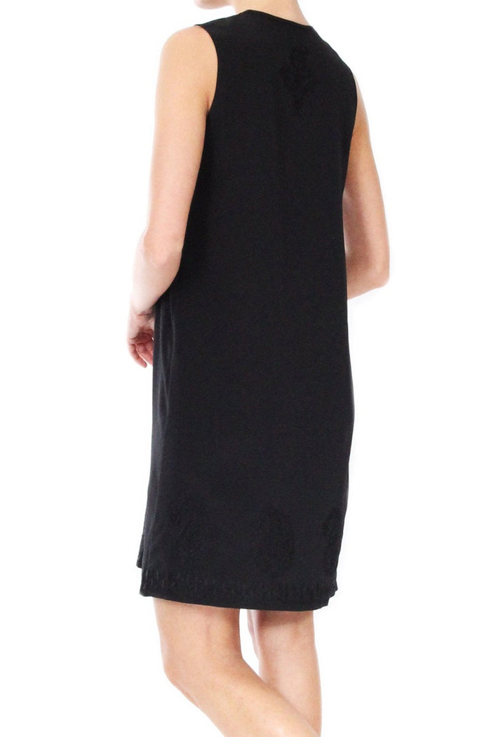 Sleeveless Silk Embroidered Tunic