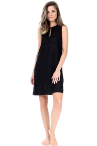 Sleeveless Silk Embroidered Tunic