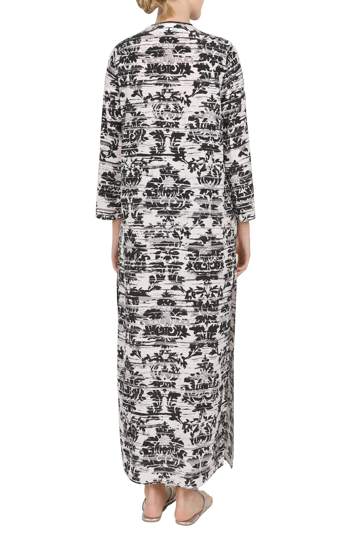 Straight Crepe de Chine Printed Cover Up