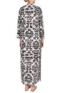 Straight Crepe de Chine Printed Cover Up