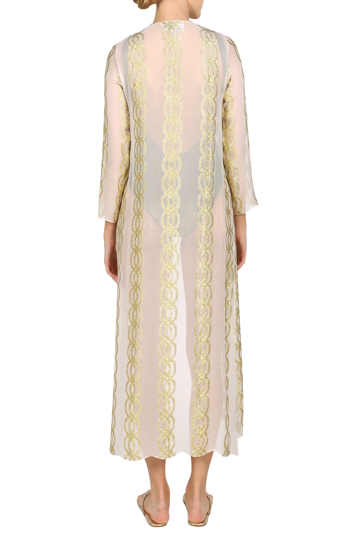 Horizontal Metallic Knot Cover Up