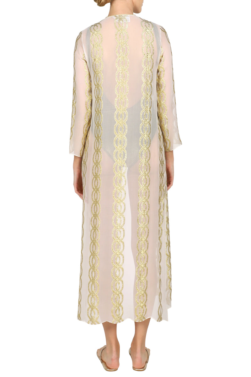 Horizontal Metallic Knot Cover Up