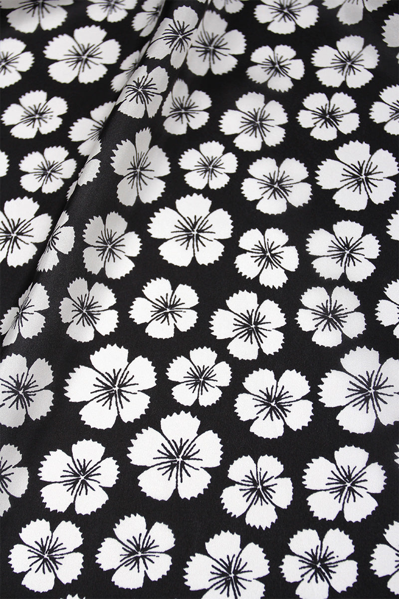 Printed Habotai Flower Cover Up