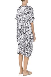 Midi Silk Satin Flower Embroidered Boubou Caftan