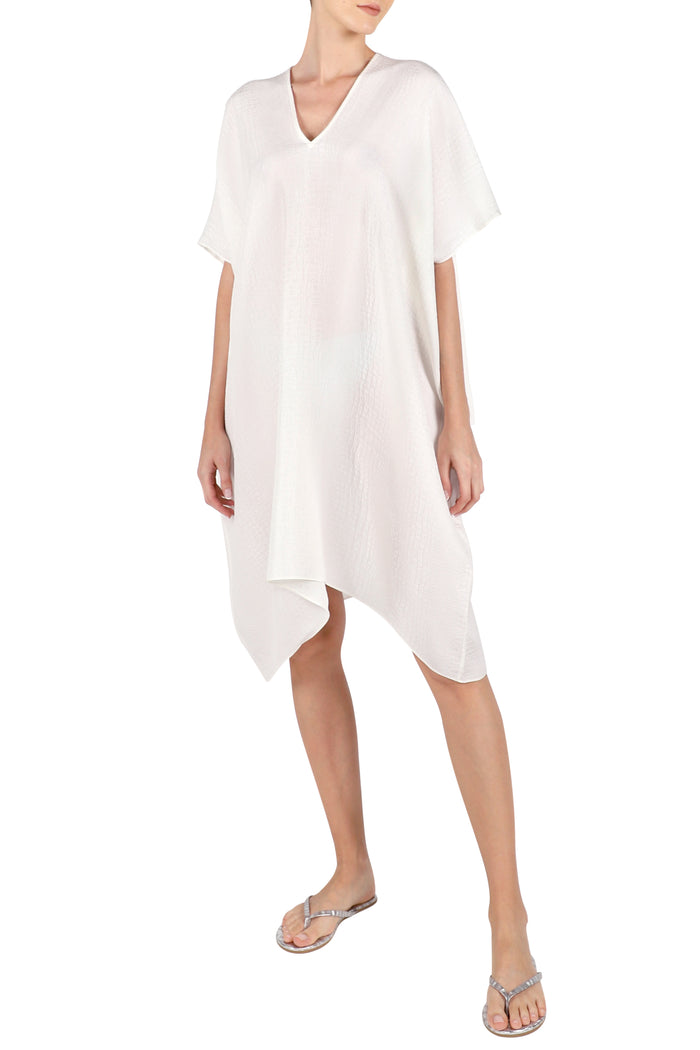 Silk Croco Jacquard Midi Boubou Caftan