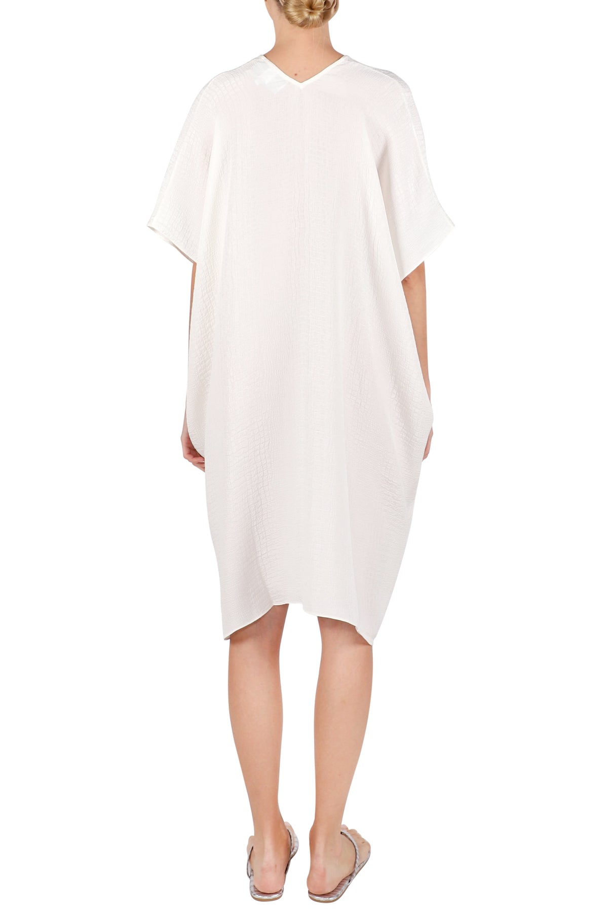 Silk Croco Jacquard Midi Boubou Caftan