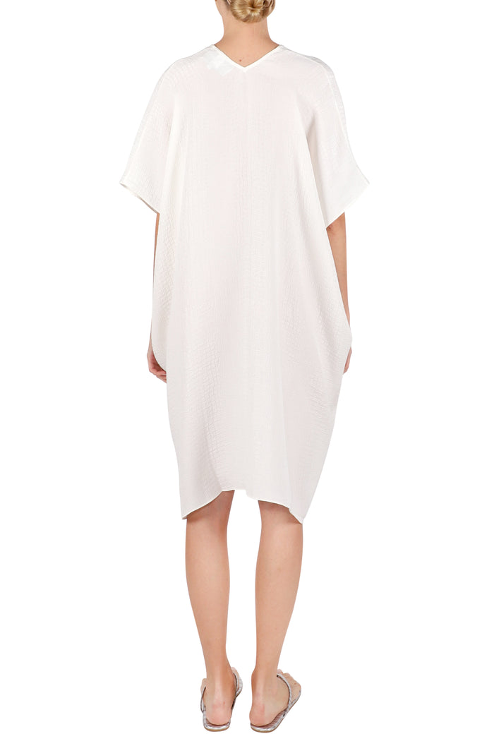 Silk Croco Jacquard Midi Boubou Caftan