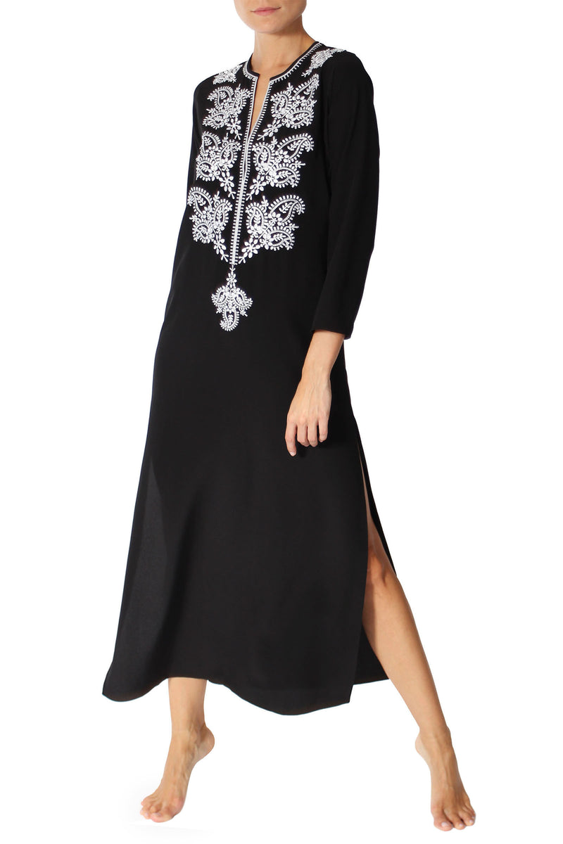 Silk Crepe de Chine Long Dress