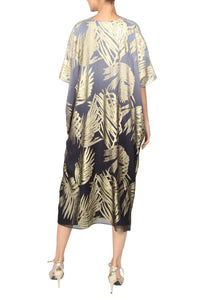 Palm Ombré Midi Metallic Boubou Caftan