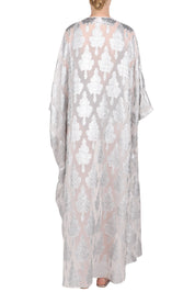 White Silver Cover Up with Tassels