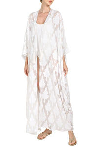 White Motif Cover Up with Tassels