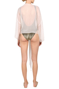 Metallic Dot Short Cover Up