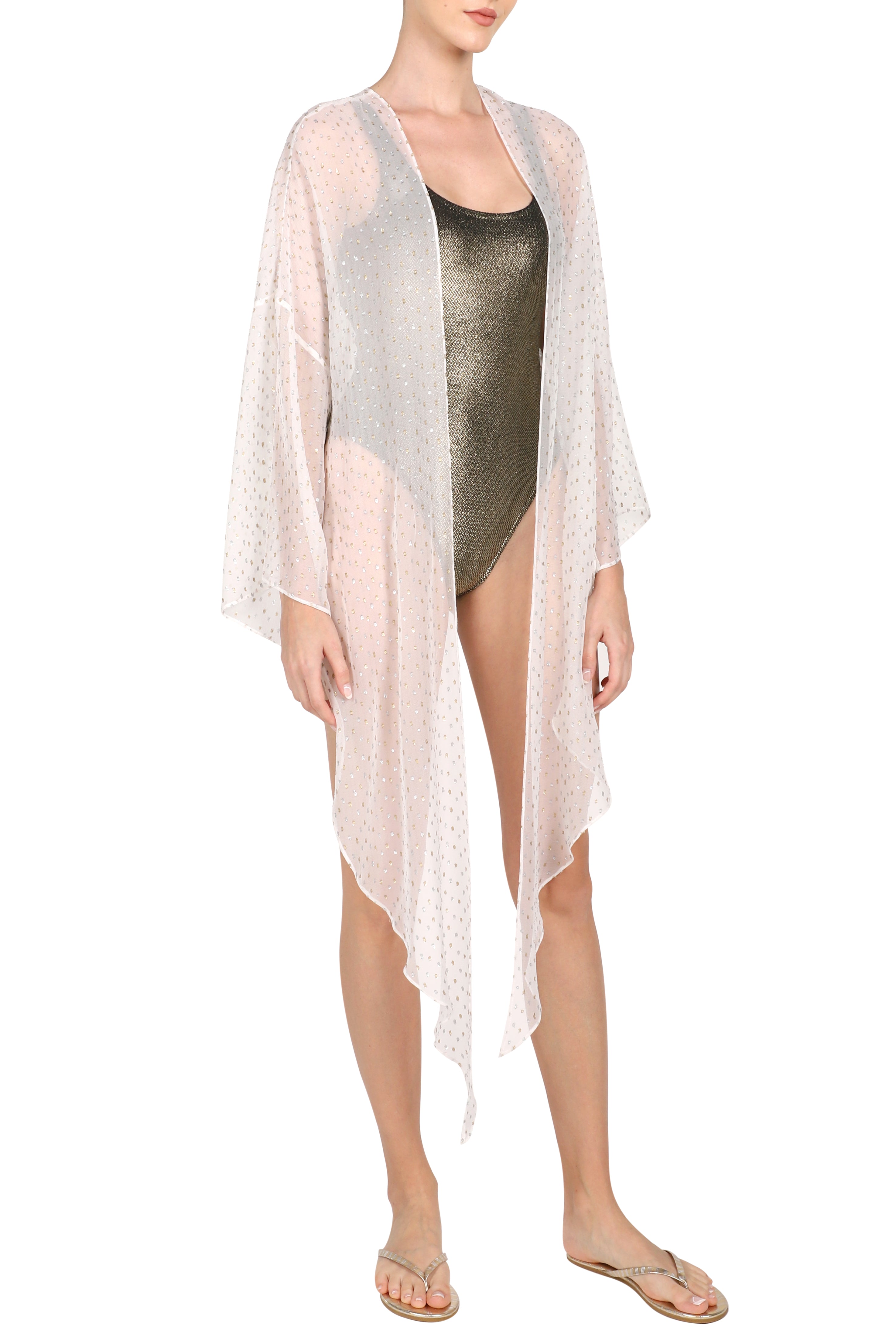 Metallic Dot Short Cover Up