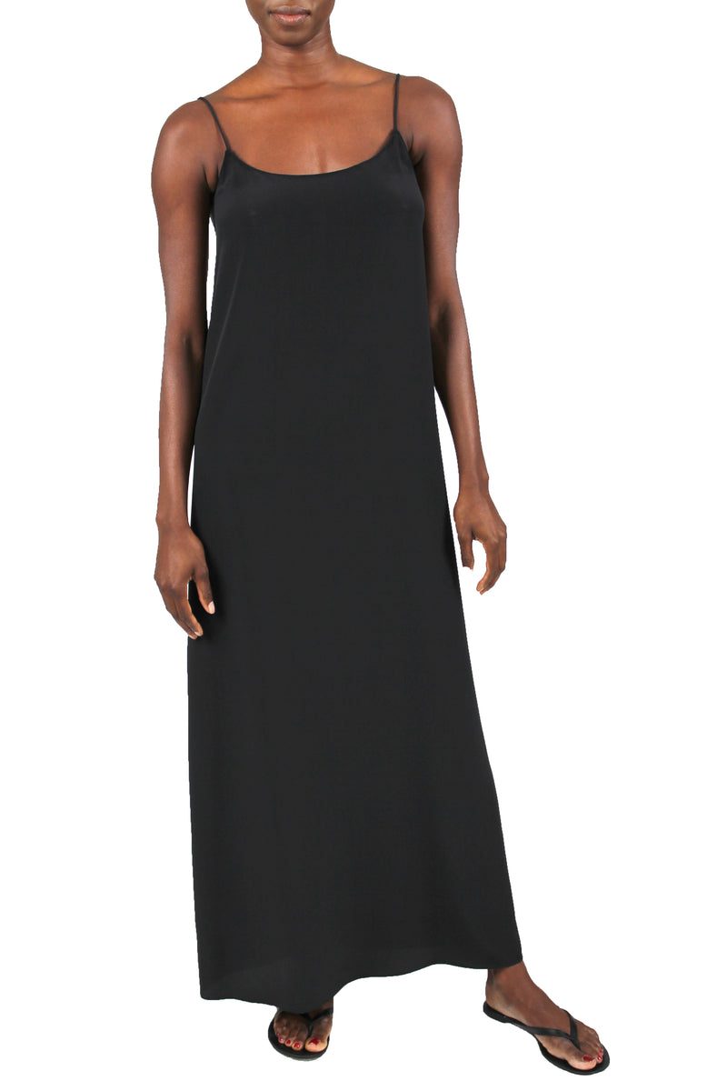 Long Crepe de Chine Cami Dress