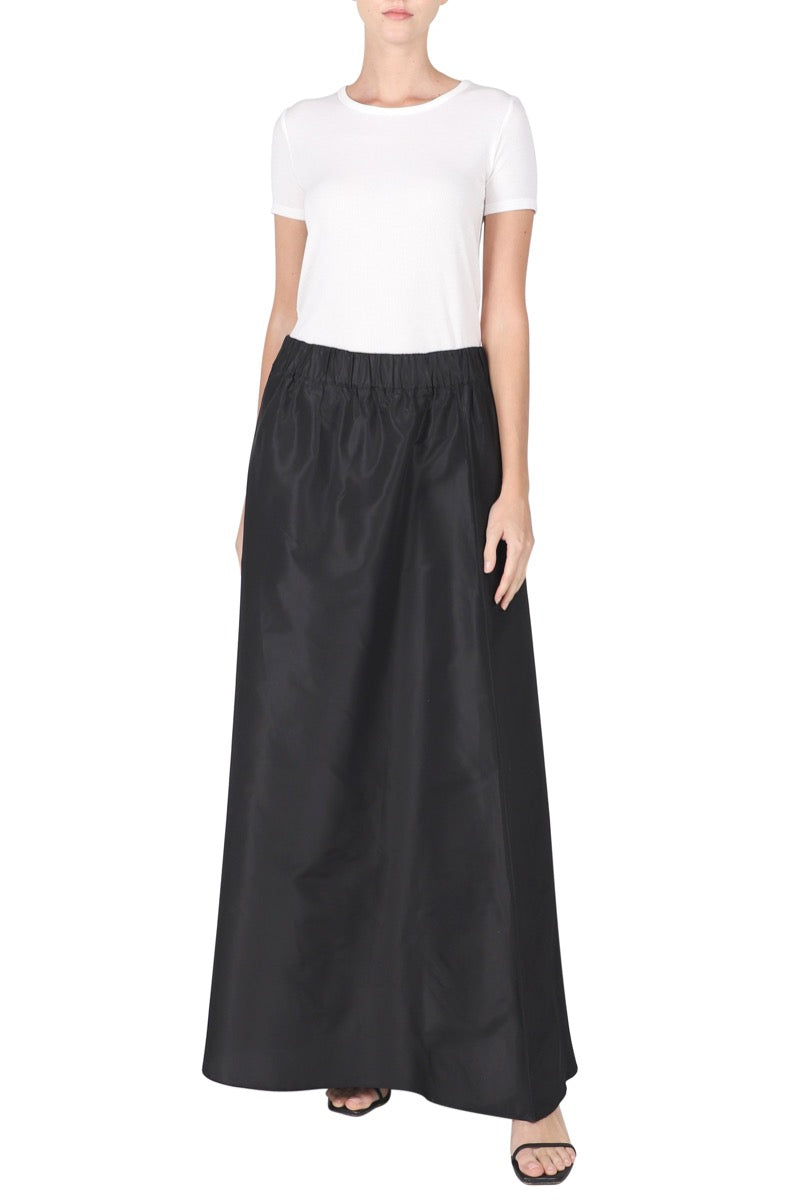 Silk Taffeta A Line Skirt