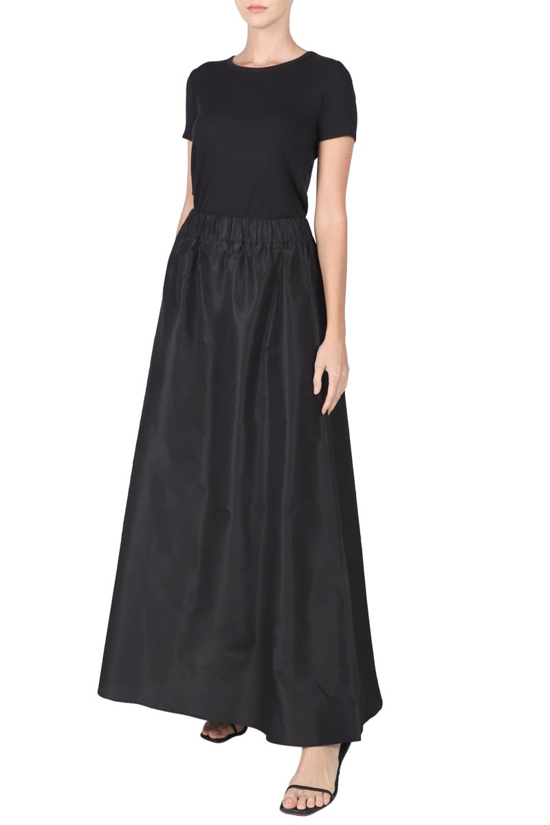 Silk Taffeta A Line Skirt