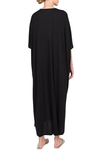 Ribbed Silk Jersey Boubou