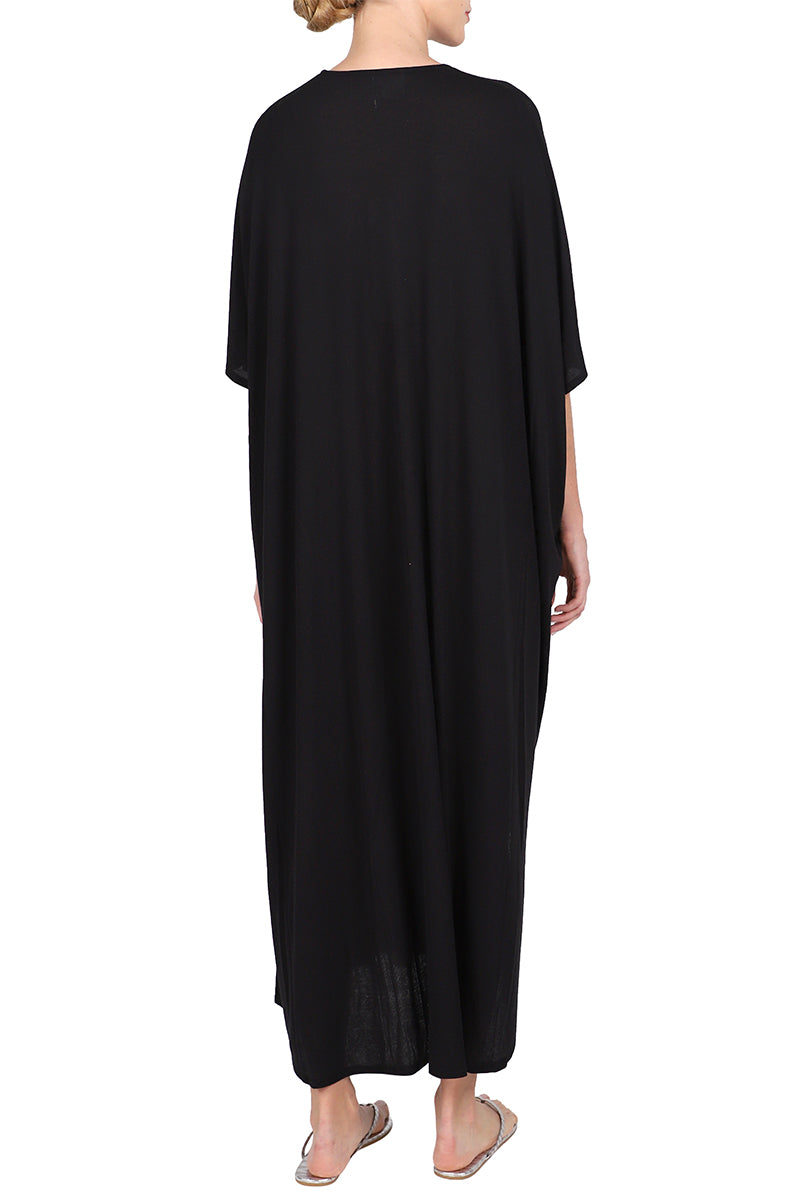 Ribbed Silk Jersey Boubou