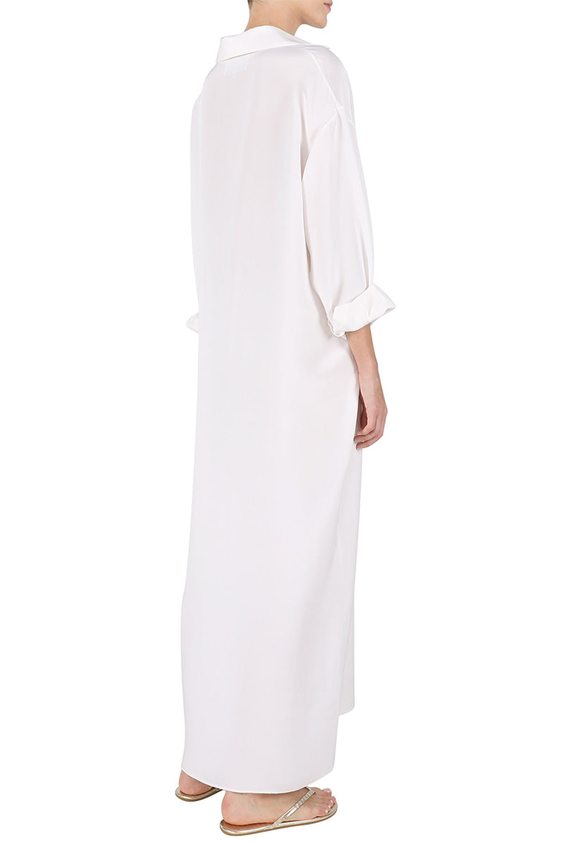 Silk Crepe Polo Dress