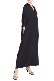 Silk Crepe Polo Dress