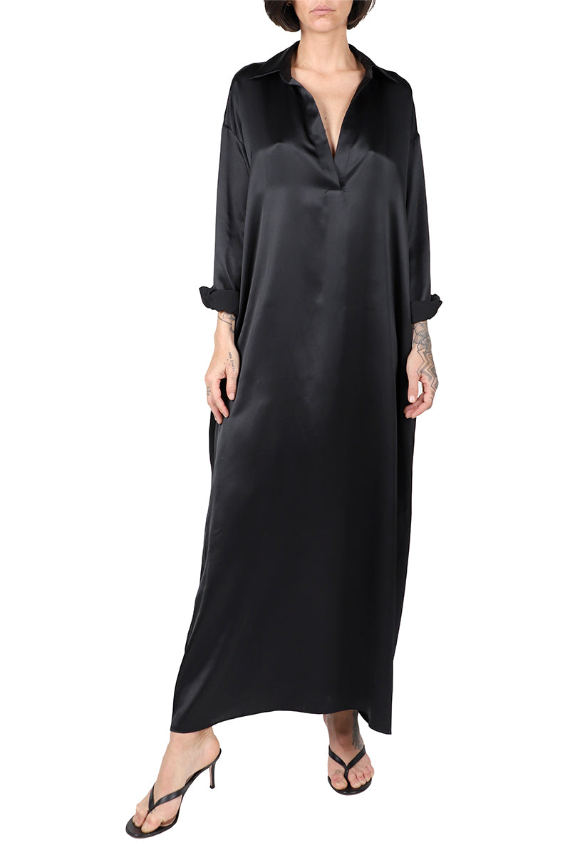 black silk shirt dress Satin Polo 0/1 / down front and comes Color:ROYAL_BLUE SHEIN LUNE Women's Casual y2k mini dress