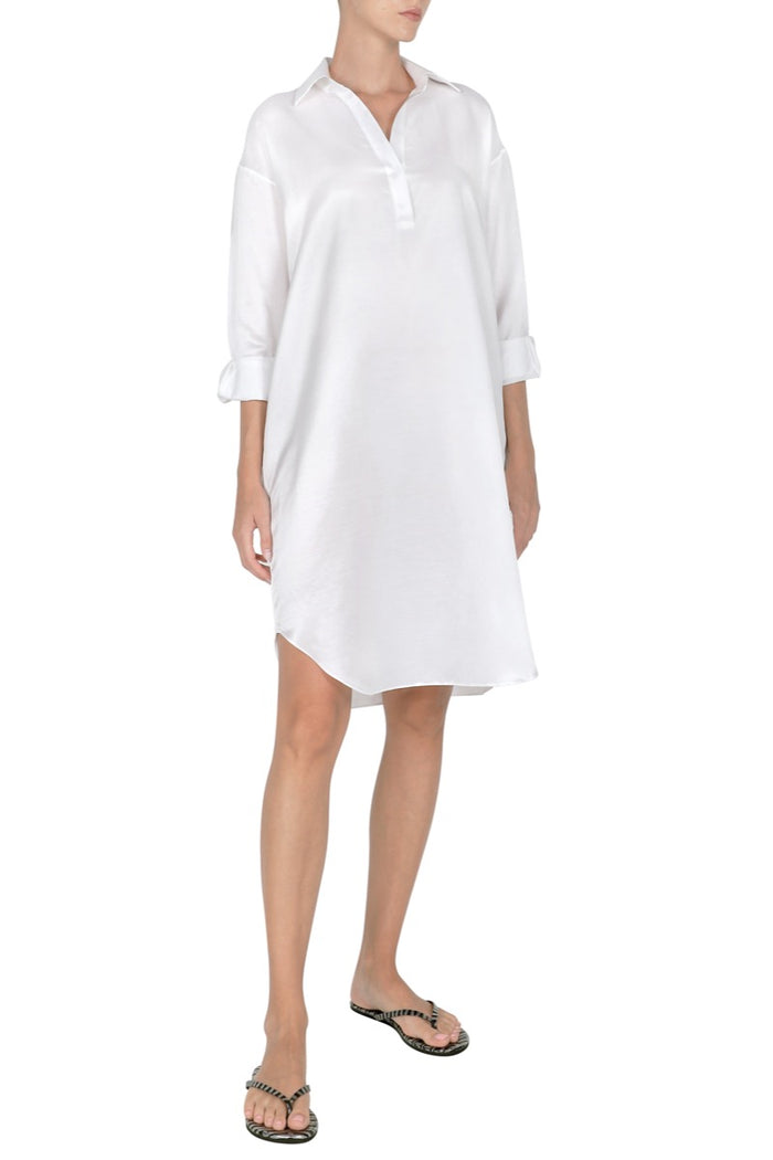 Silk Cotton Polo Dress