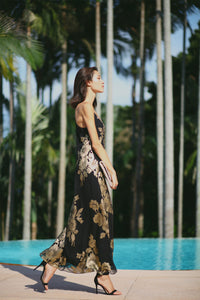 Metallic Rose Racer Back Dress