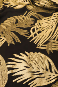 Metallic Palm Racer Back Dress