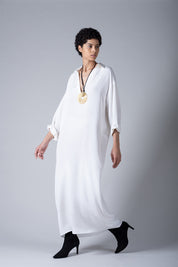 Silk Crepe Polo Dress