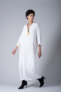 Silk Crepe Polo Dress