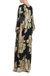 Big Flower Metallic Boubou Caftans Marie France Van Damme 
