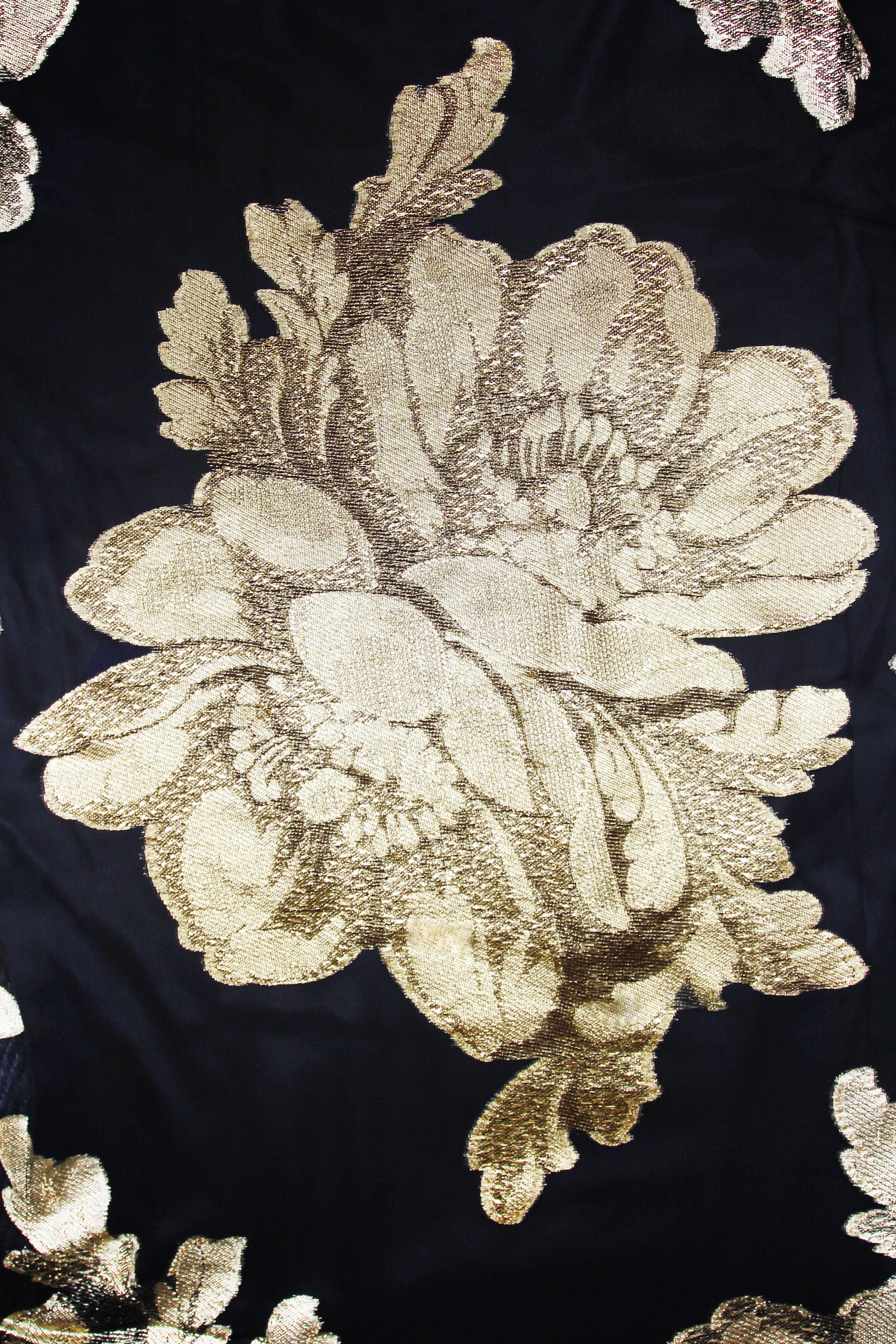 Big Flower Metallic Boubou Caftans Marie France Van Damme 