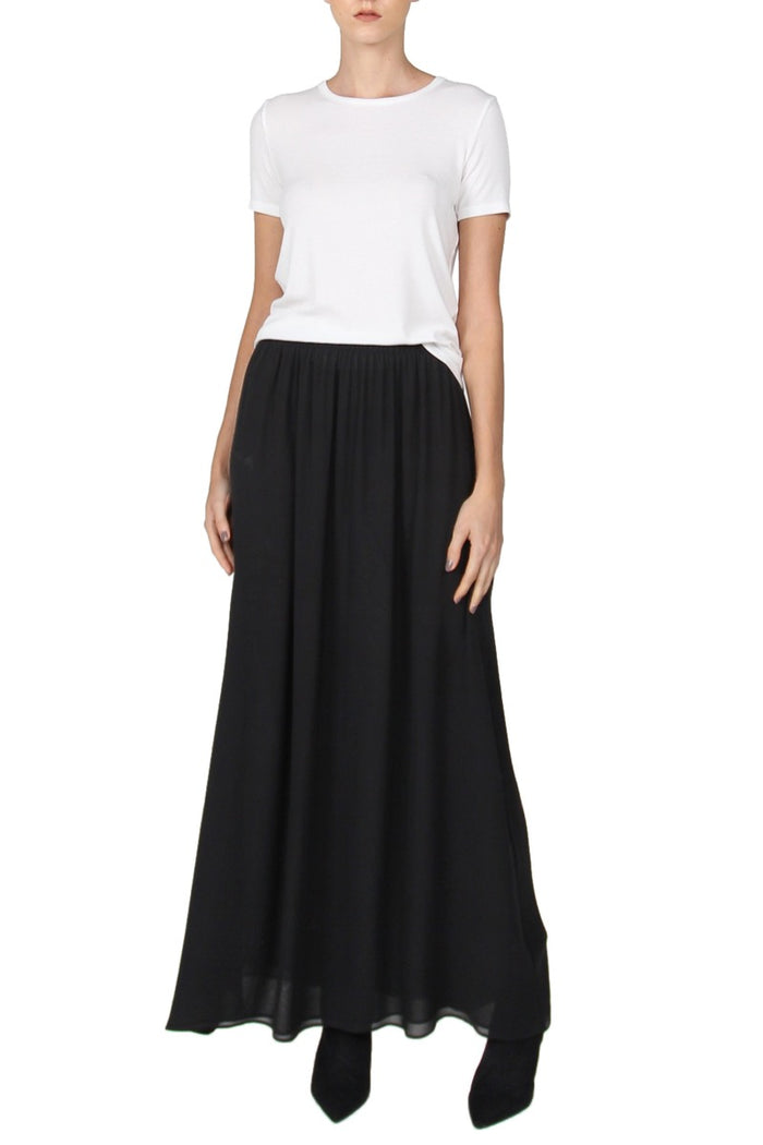 Double Georgette Skirt Marie France Van Damme 0 Black 