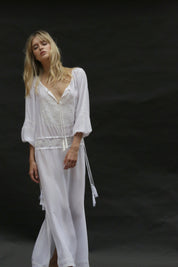Embroidered Long Boho Caftan Caftans Marie France Van Damme 