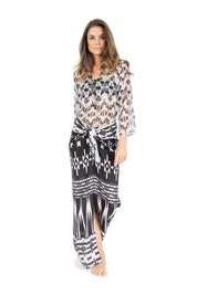 Embroidered Printed Short Tunic Tunics Marie France Van Damme 