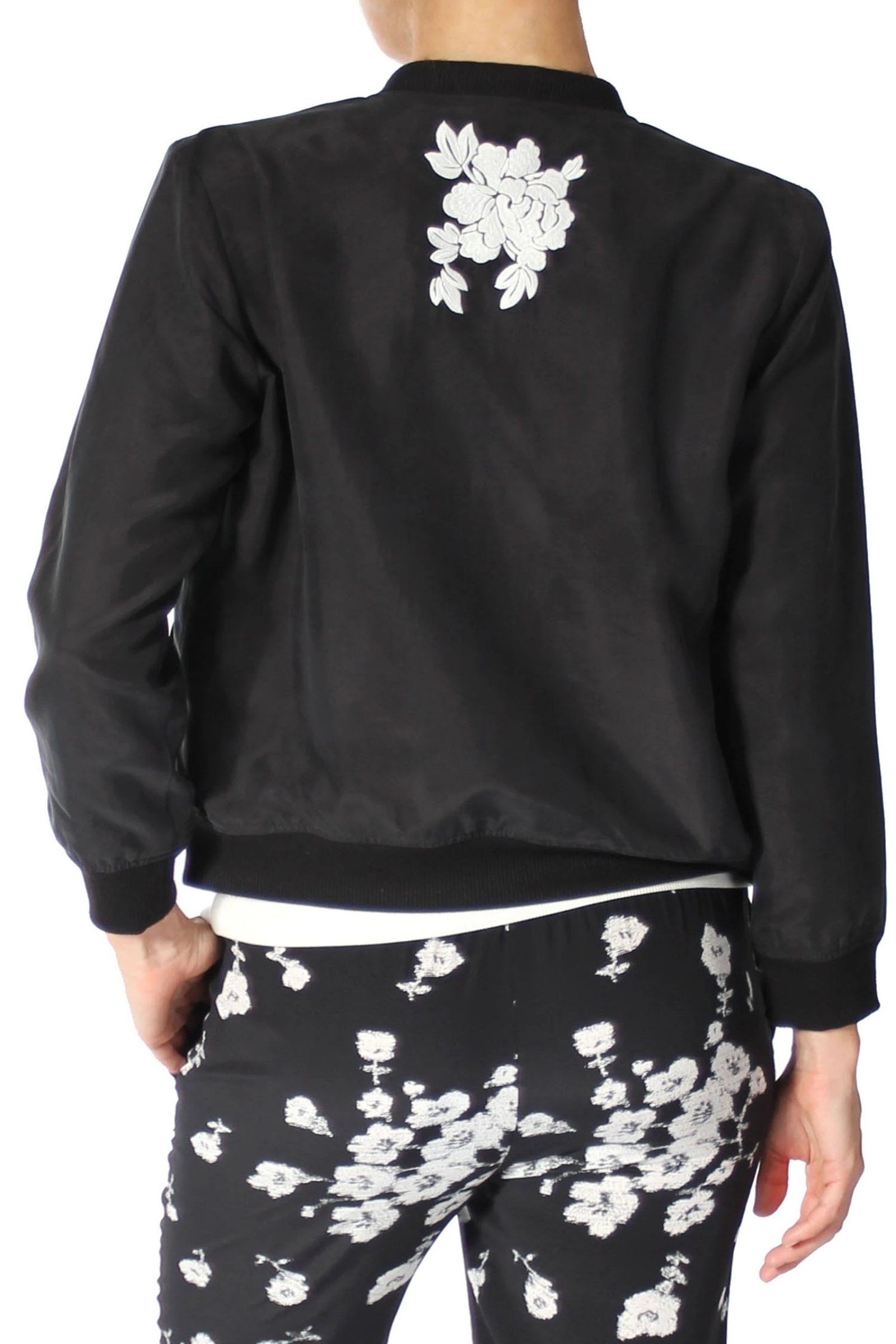 Embroidered Reversible Bomber Jacket Tops Marie France Van Damme 