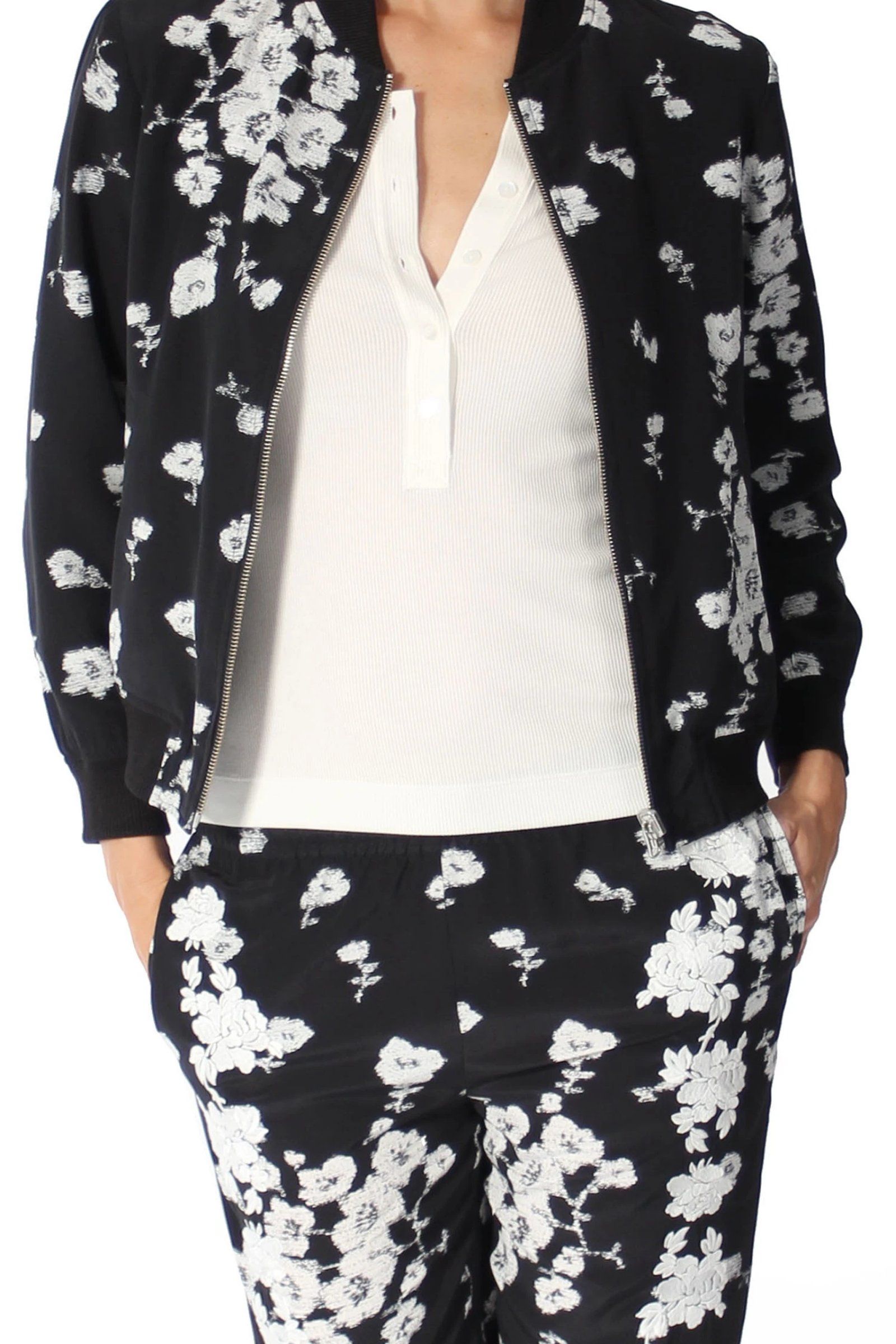 Embroidered Reversible Bomber Jacket Tops Marie France Van Damme 