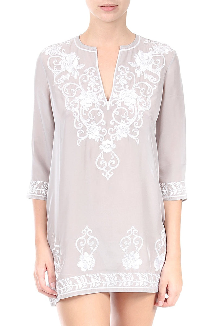 Embroidered Short Tunic