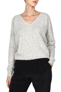 Frost Cashmere V Neck Sweater Marie France Van Damme 0/1 Frost 