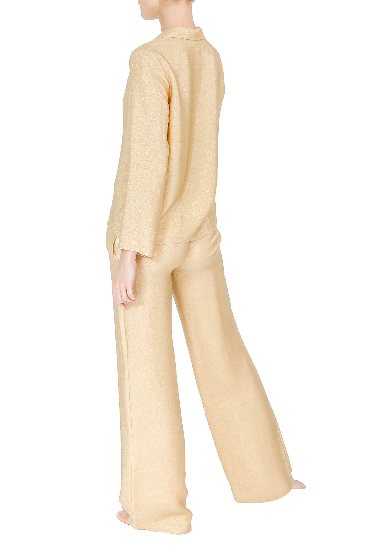Gold Lurex Pyjama Pants Marie France Van Damme 