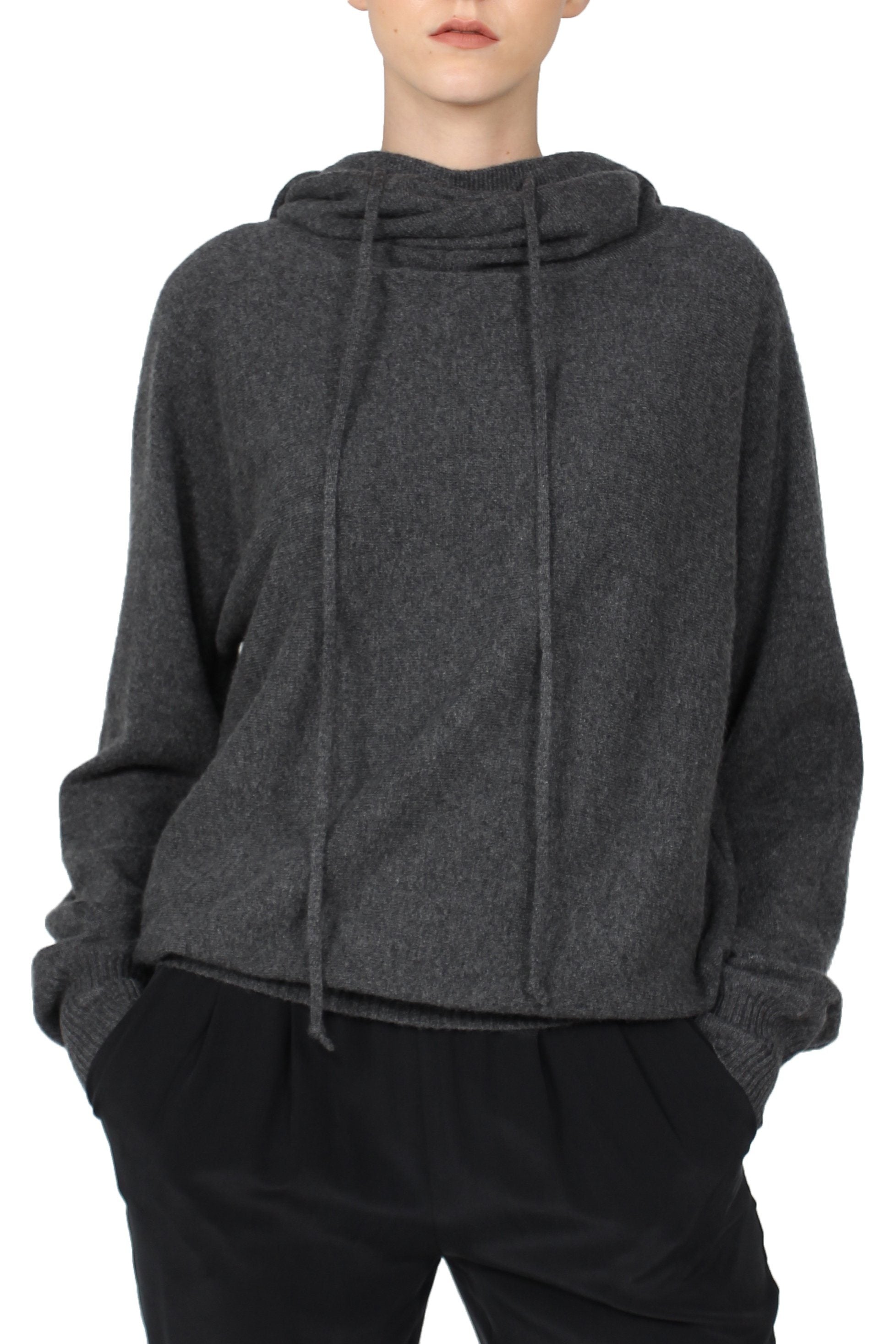 Grey Cashmere Hoodie Marie France Van Damme 0/1 Grey 