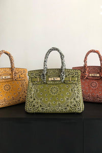 JAY AHR | Bandana Brique - Hermes Birkin 30 Marie France Van Damme 