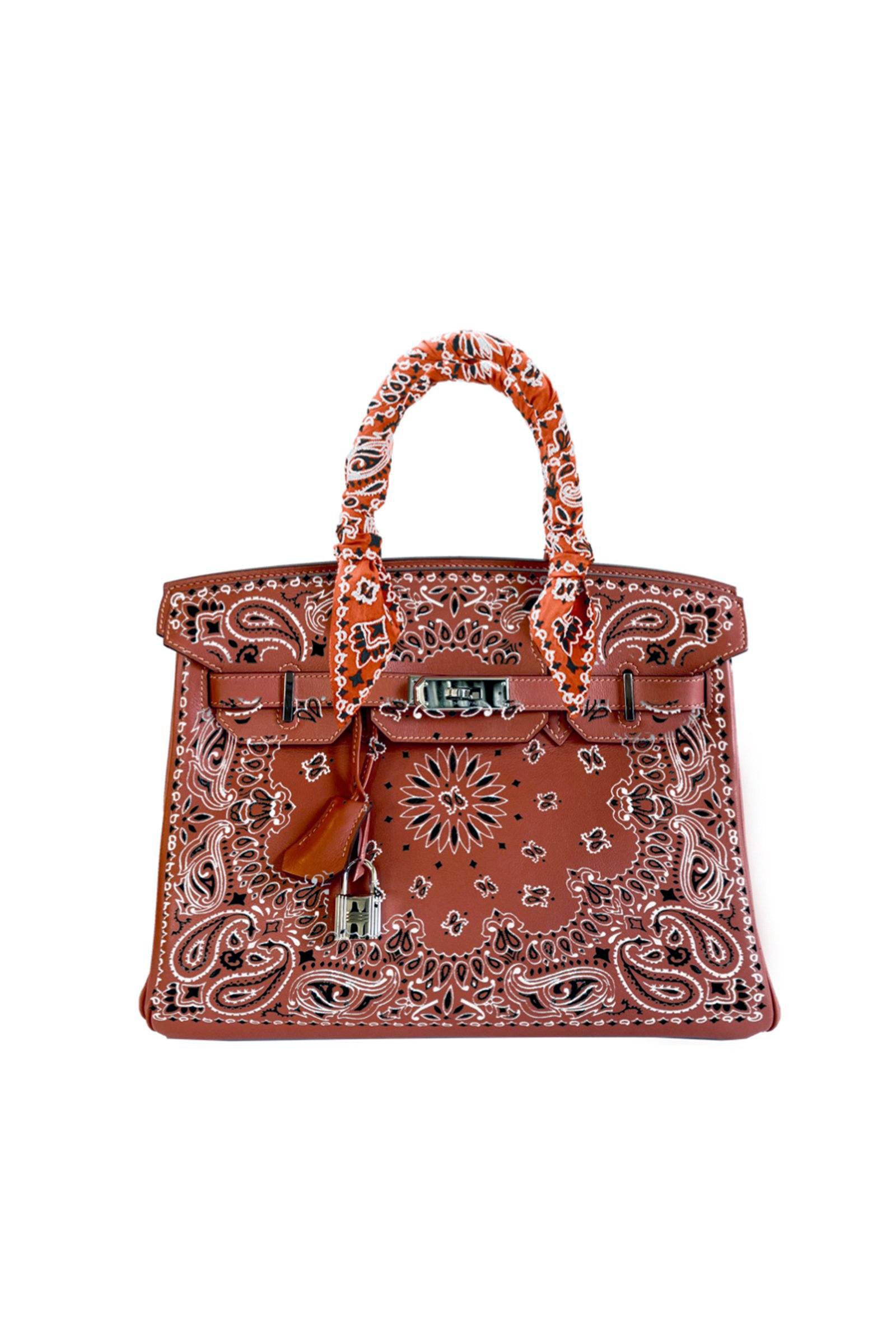 JAY AHR | Bandana Brique - Hermes Birkin 30 – Marie France Van Damme