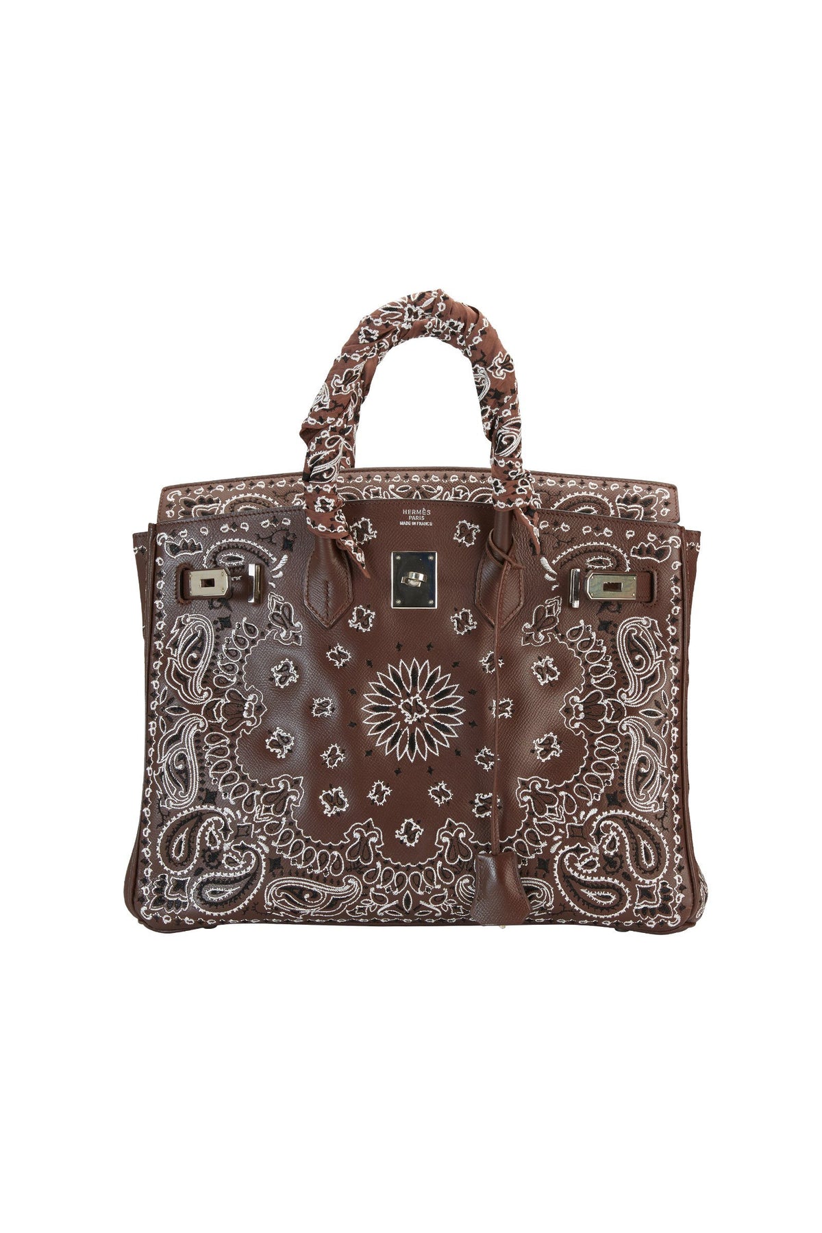 JAY AHR | Bandana Brown - Hermes Birkin 35 Marie France Van Damme 