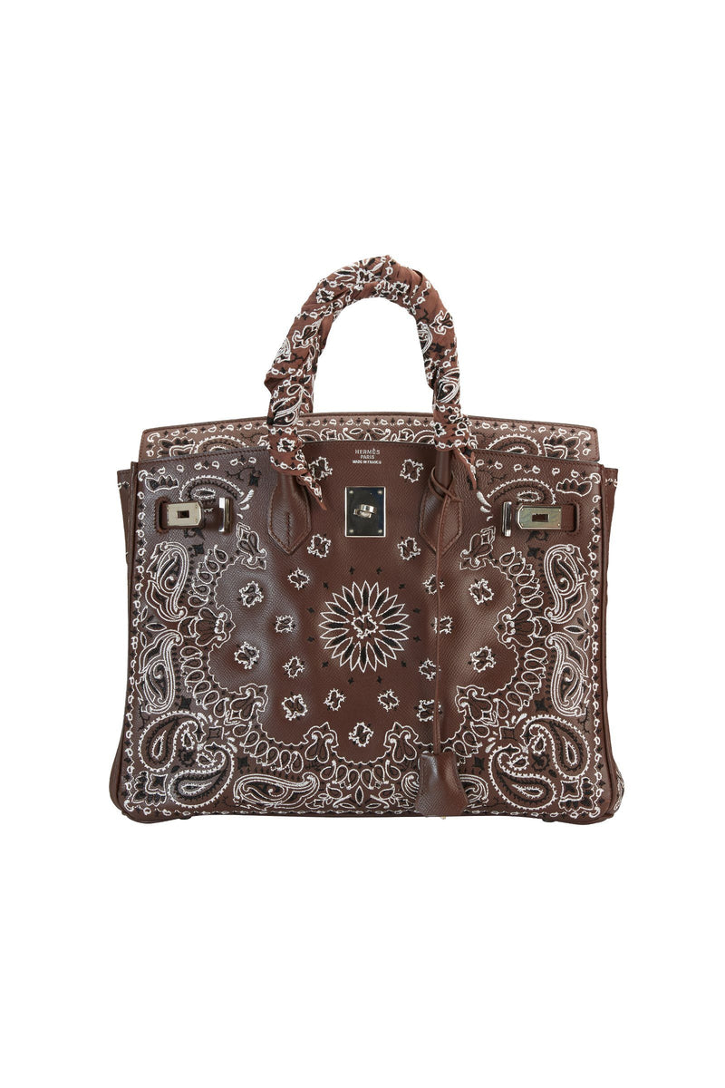 JAY AHR  Bandana Brown - Hermes Birkin 35 – Marie France Van Damme