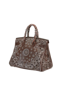 JAY AHR | Bandana Brown - Hermes Birkin 35 Marie France Van Damme 