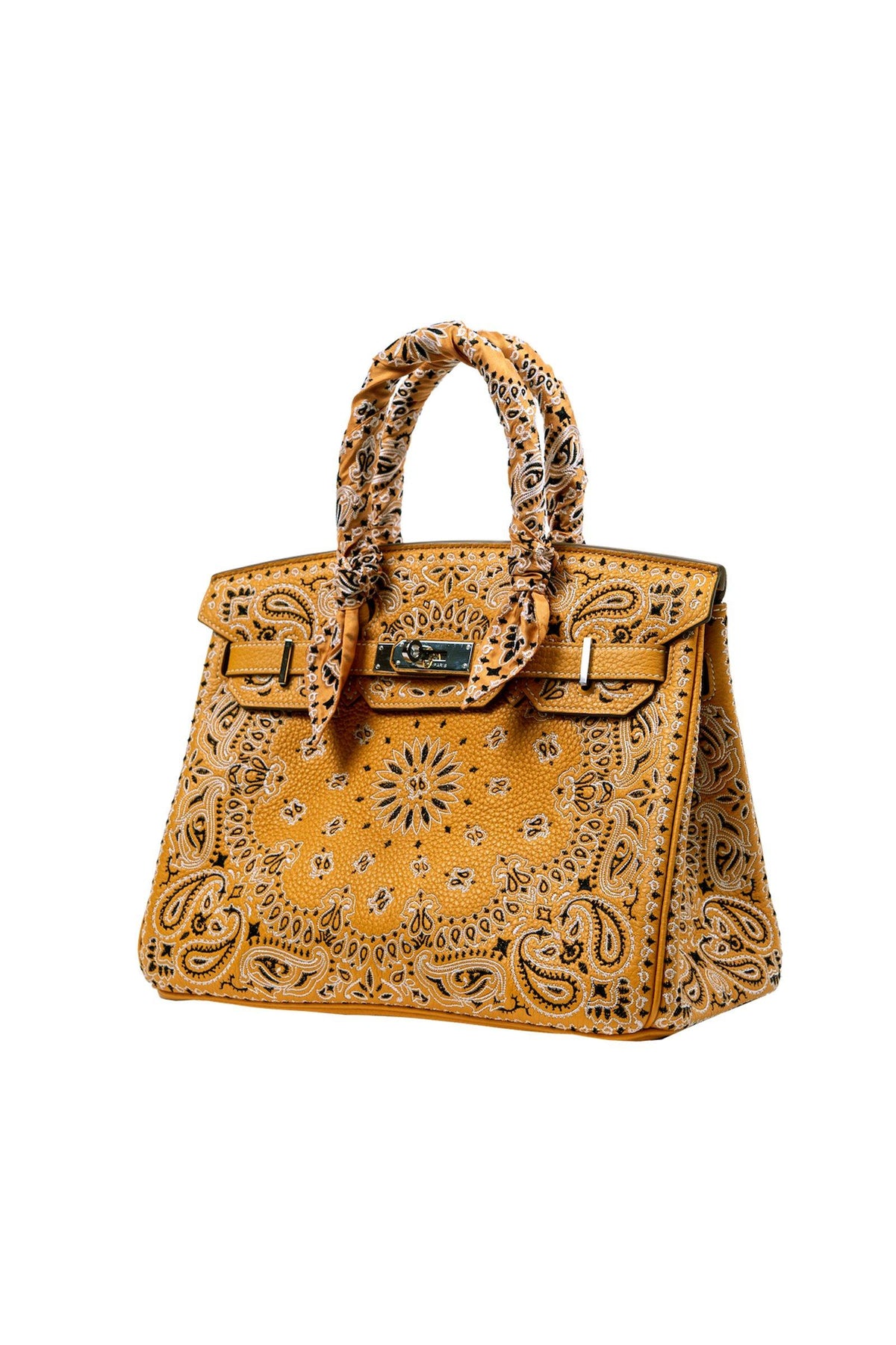 JAY AHR | Bandana Moutarde - Hermes Birkin 30 Marie France Van Damme 