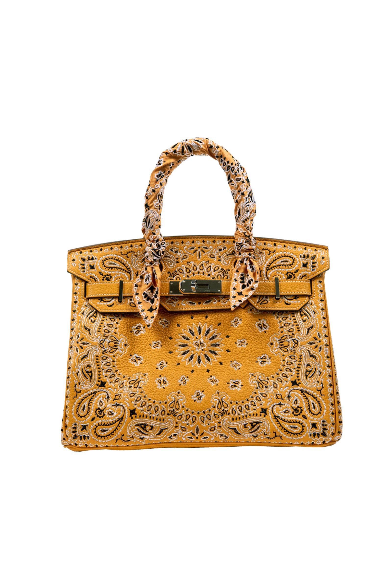 JAY AHR | Bandana Moutarde - Hermes Birkin 30 Marie France Van Damme 
